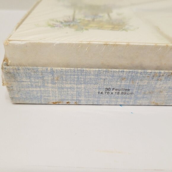 Vtg Boxed Country Core Blue Floral Water Well Stationary Telephone Address Book - Picture 7 of 9